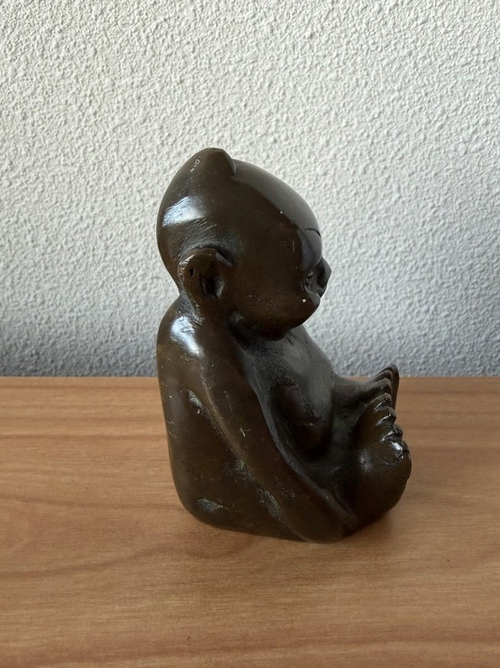 Lourde figurine Billiken en bronze de Florence Pretz 1908. – Sculptures (photo 4 of 7)