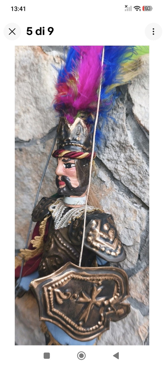 Vintage Sicilian Pupo 35cm Charlemagne – Decorative Objects, Metal, Textile (photo 5 of 9)