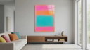 Exclusive Contemporary Art – Neon Farbfeldmalerei auf 5 mm Acrylglas 80 × 120 cm