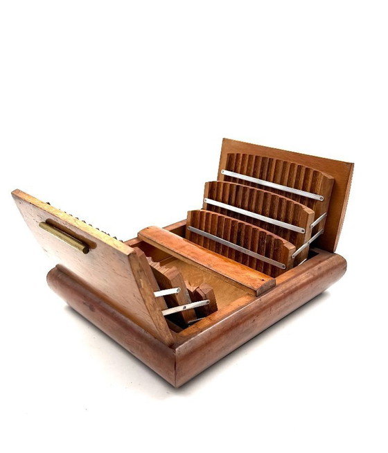 Image 1 of Art Déco wood cigarette box, Italy 1940