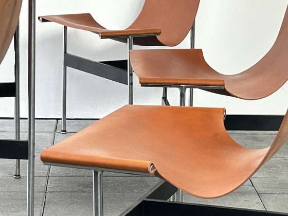 Set of 6 T-Chairs Designed by Katavolos, Litell & Kelly for Laverne, 1950s – ifc, Dining chairs, Leather (photo 9 of 11)