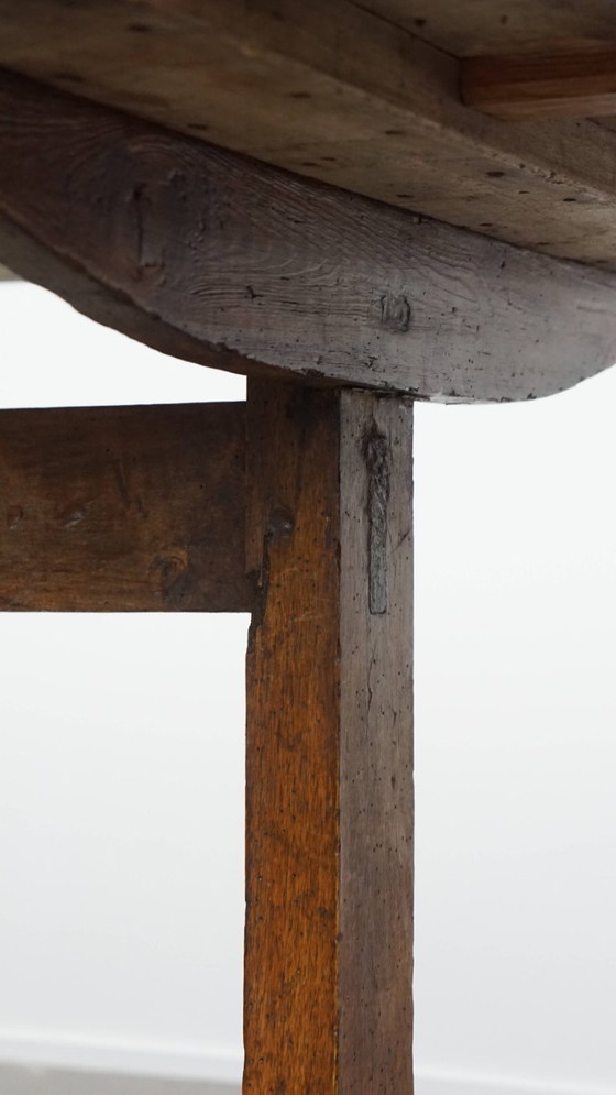 Image 1 of Mesa de comedor antigua XXL de madera de álamo del siglo XVIII