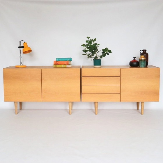 Image 1 of Vintage oak sideboard Danish design cabinet retro furniture