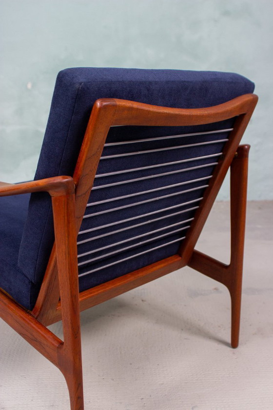 Image 1 of Vintage teakhouten fauteuil Ib Kofod Larsen Deense Easy Chair