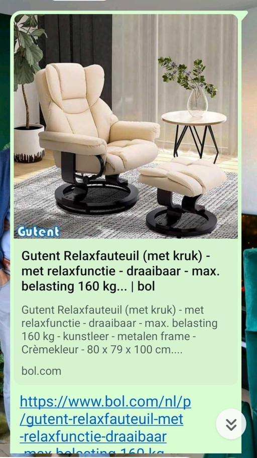Fauteuil de relaxation avec pouf