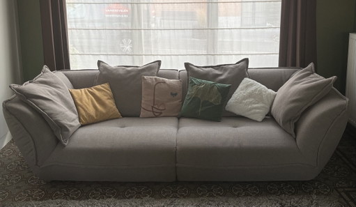 Designbank, fauteuil en voetenbank – banken, Textile