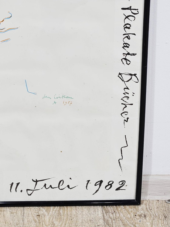 Affiche d'exposition originale de Jean Cocteau, 1982 – Glass, Paper (photo 8 of 17)