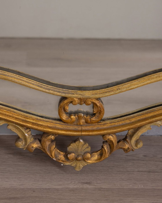 Image 1 of BAROKKE STIJL VERGULDE HOUTEN WANDSPIEGEL UIT HET BEGIN VAN DE 20E EEUW