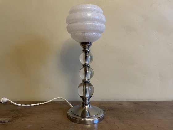 Image 1 of Jacques Adnet Table Lamp Schemerlamp Lamp Lamp France 1930s