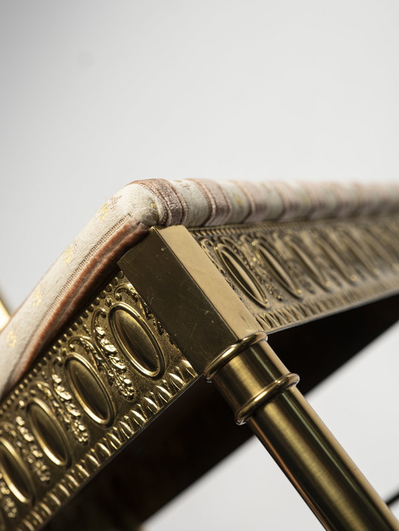 Image 1 of Silla auxiliar de latón Chiavari, Italia, década de 1960