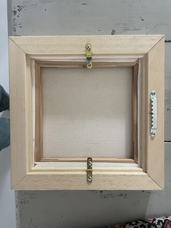 Image 1 of Acrylic cat in a floating frame