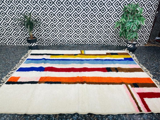 Image 1 of Mehrfarbige Berberteppiche aus Leinen, 250 cm x 200 cm 