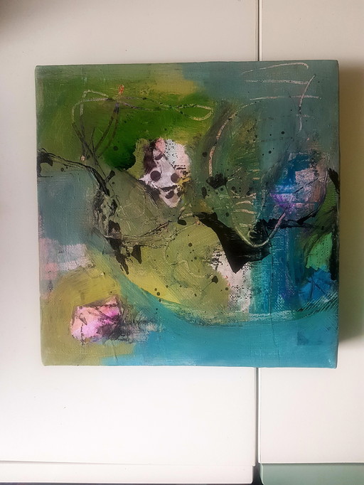 2 peintures acryliques, Je sors de l'œuf