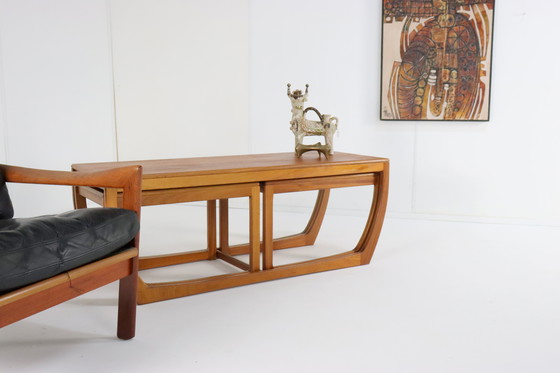 Image 1 of Beithcraft Table basse avec 2 tables gigognes 'Ratho' Vintage