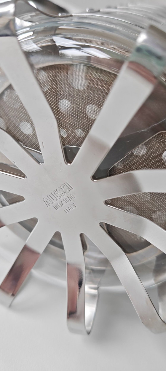 Image 1 of Set Alessi: caffettiera, zuccheriera e lattiera in acciaio inossidabile. Design di Michael Graves.