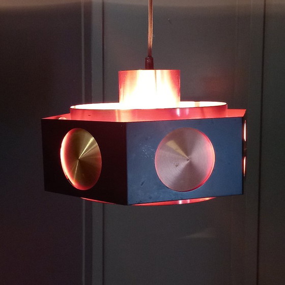 Plafoniera - Plafoniera Vintage Space Age in Rame di Birger Hammerstad – TR&Co, Lampade a sospensione, Copper (photo 4 of 13)