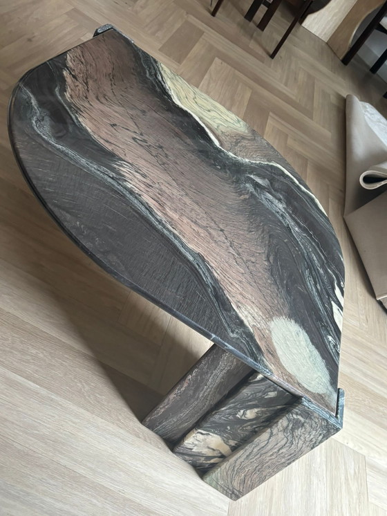 Image 1 of Exclusieve natuurstenen design salontafel – Roche Bobois stijl 