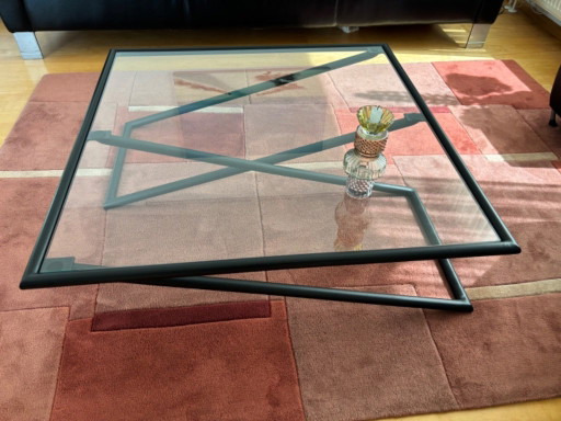 Couchtisch aus Glas im niederländischen Design der 1980er Jahre
