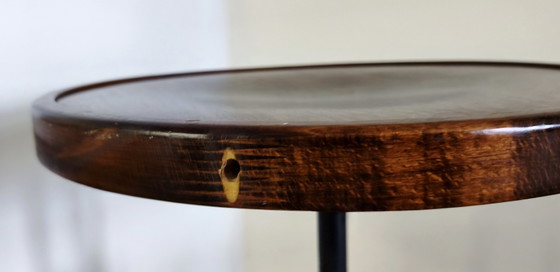 Originaler antiker Thonet-Stil verstellbarer Bugholz Klavierhocker / Drehhocker (gestempelt 914) – Metal (photo 6 of 13)