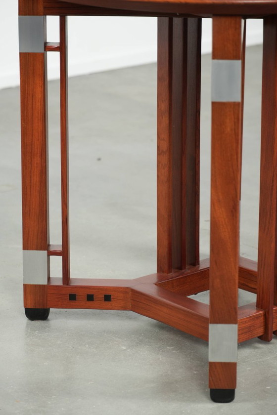 Image 1 of Ronde Schuitema design Art Deco bijzet/ salontafel uit de Decoforma serie