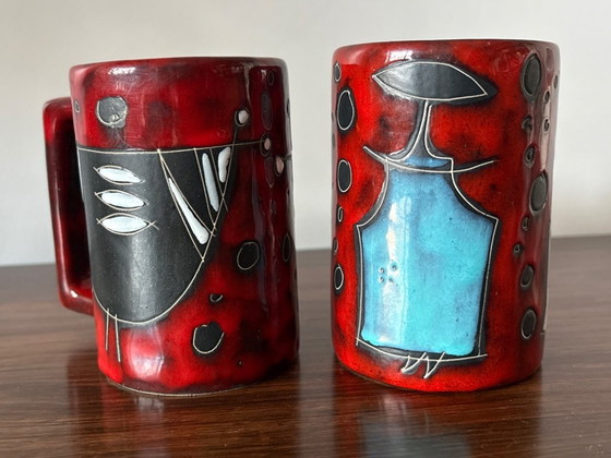 Image 1 of Tazze italiane di San Marino degli anni '50, stile Fantoni