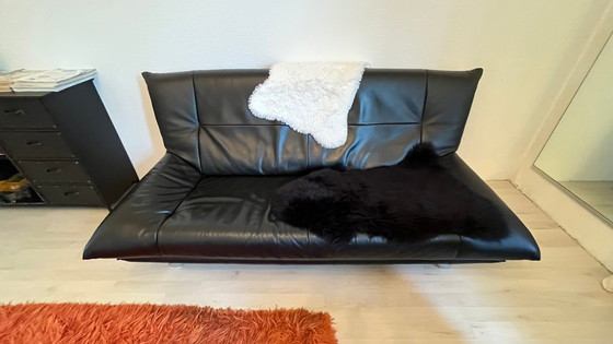 Image 1 of Rolf Benz design sofa bmp leather black 2-seater