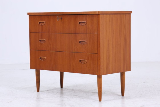 Image 1 of Vintage teakhouten ladekast | Mid Century ladekast hout opbergruimte jaren 60 #07-68