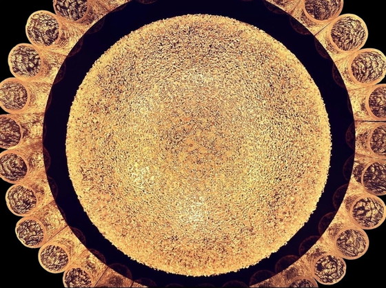 Image 1 of Beautiful Doria Leuchten design ice-glass lamp