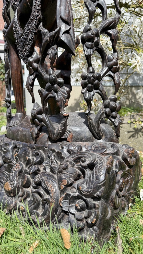 Image 1 of Monumental Balinese Coromandel Statue – 137 cm – Pita Maha Style