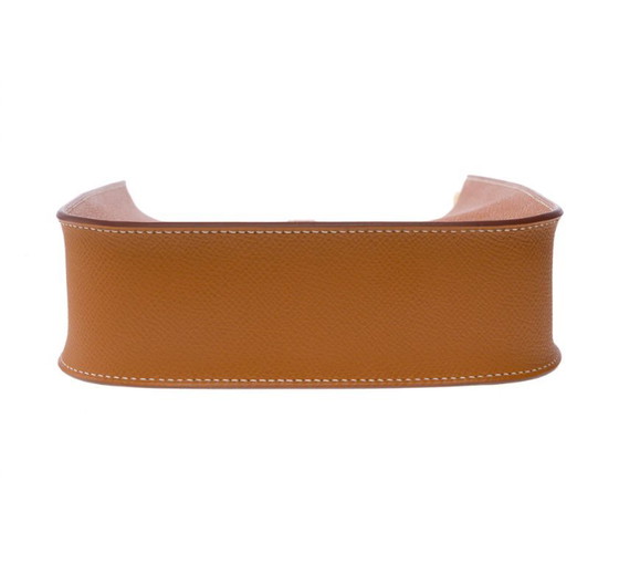 Image 1 of Zak HERMES Mini Evelyne en Cuir Doré - 103322