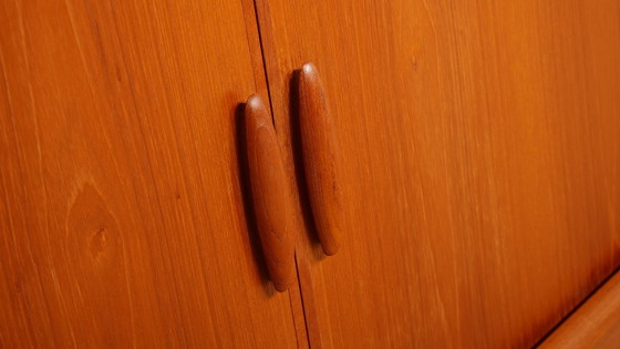 Image 1 of Vintage sideboard | 220 cm Dyrlund | 1960s | Tambourdeurtjes