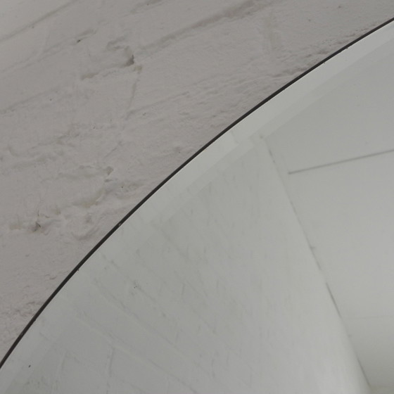 Image 1 of Specchio Art Déco con vetro tagliato e cornice in alluminio, anni &#39;30