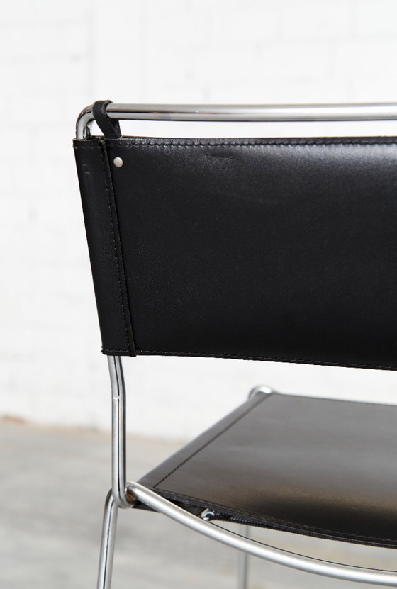 Image 1 of Leather Barstools by Giandomenico Belotti for Alias, 1980s, Set of 6