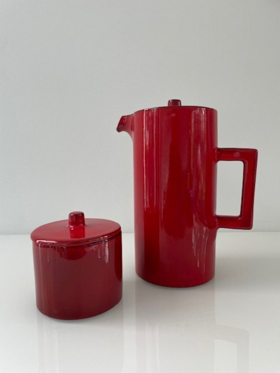 Image 1 of 14-piece Vintage Dutch design Hofra coffee set H. Wagner