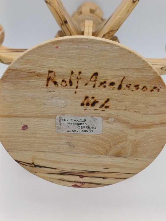Bellissimo portacandela in legno scandinavo – Rolf Axelsson, Portacandele, Ottone (photo 9 of 14)
