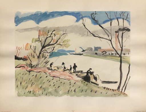 André Derain Fischer am Ufer der Seine (Schablone)