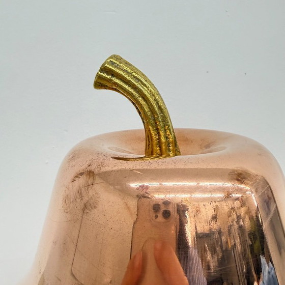 Image 1 of Secchiello per il ghiaccio vintage Raymor a forma di pera, in rame, per champagne e vino, Italia, anni '70.