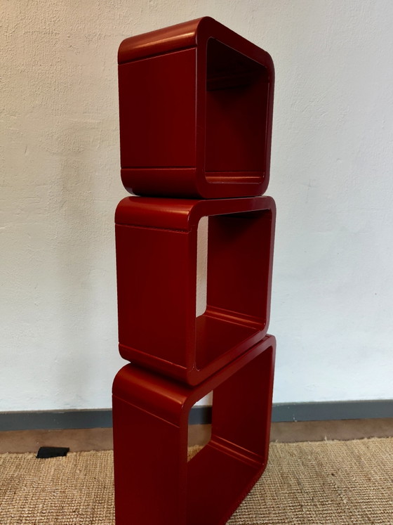 Vintage 1980s Space Age Modular Wall Cubes Mimiset Red – Shelving unit, Other (photo 4 of 6)