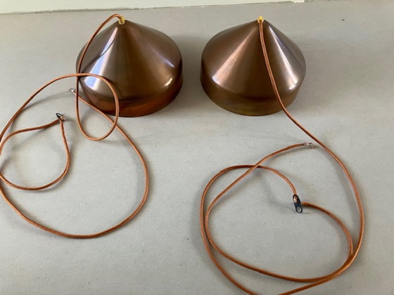 set 2 koperen hanglampen Lloop van Label Vij5 (photo 6 of 9)