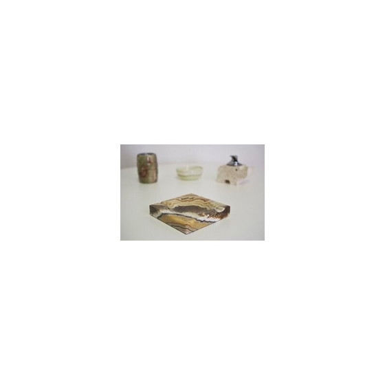 Image 1 of Set of 4 vintage marble and onyx smoking accessories, 1970s
