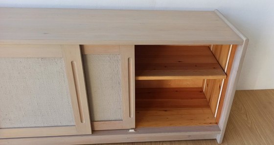 Image 1 of Scandinavian woden long sideboard. 