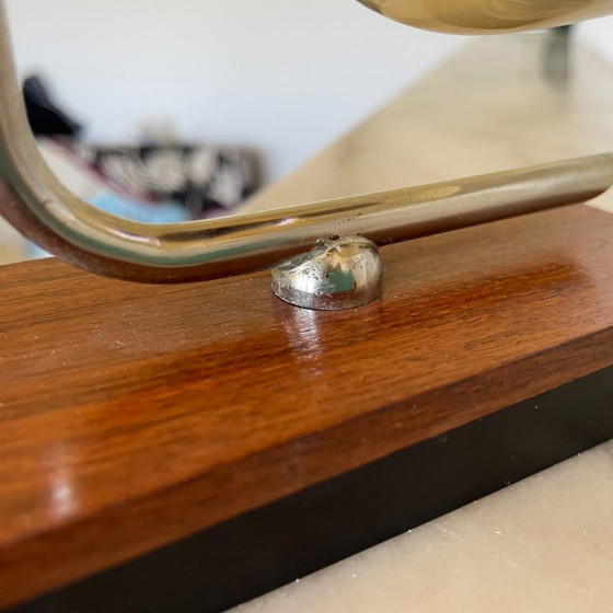Applique danese moderna in teak e vetro inciso, anni '60 – Wood (photo 5 of 7)