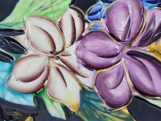 Image 1 of Tazza in ceramica di Vallauris, dorata con oro zecchino, Francia, Costa Azzurra, 1950