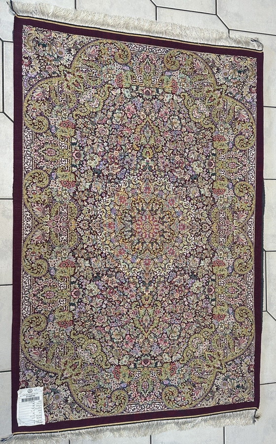 Image 1 of Origineel Perzisch Qom zijden tapijt – Pure zijde – Handgeknoopt – 156×104 cm – Uitstekende staat
