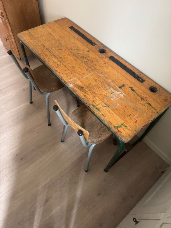 Image 1 of Vintage schooldesk for kids