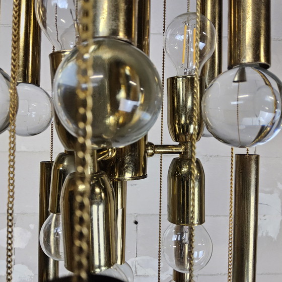 Image 1 of Vintage Itilian design chandelier gaetano sciolari (1970) Italian design murano chandelier