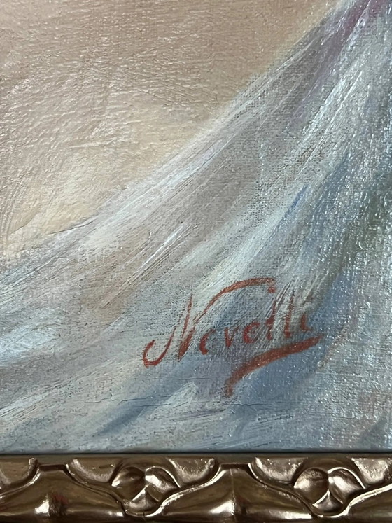 Ritratto di una giovane donna. Firmato Nevelli. – Dipinti e disegni, Canvas (photo 5 of 6)