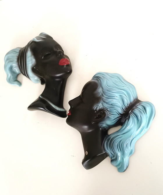 Image 1 of Cortendorf Due teste da parete anni Cinquanta