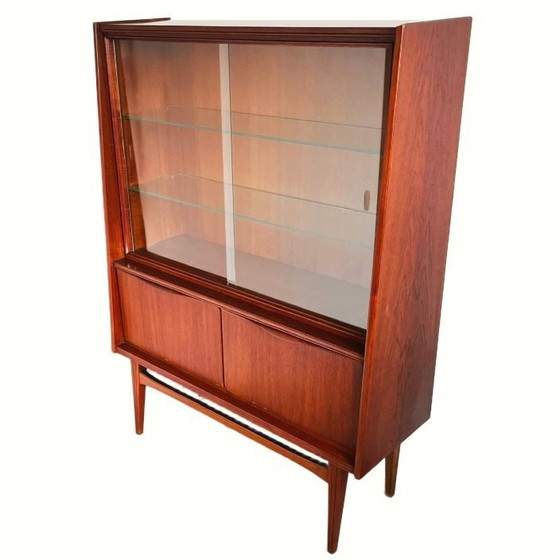 Image 1 of Elegante vetrina danese di design vintage di metà secolo, in teak, anni '60.