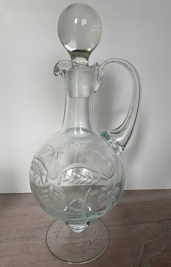 Service à liqueur ancien soufflé à la main – Verres et carafes, Crystal (photo 6 of 7)